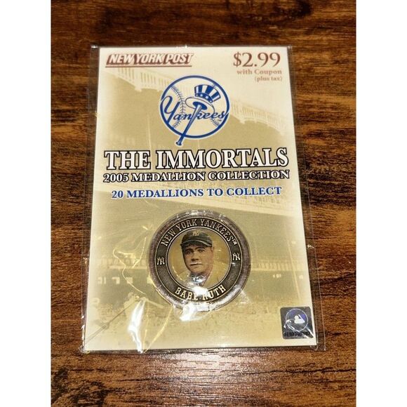 Babe Ruth The Immortals 2005 Medallion Baseball Hall Of Fame HOF NY Yankees - Picture 1 of 9
